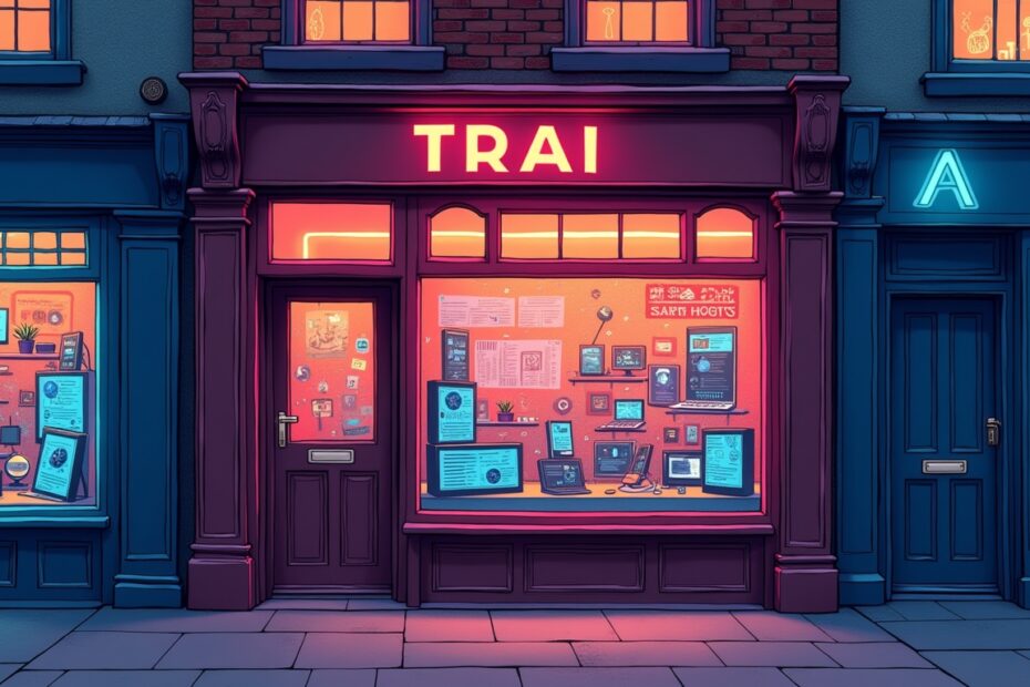 A small UK shop merging traditional charm with futuristic AI technology.