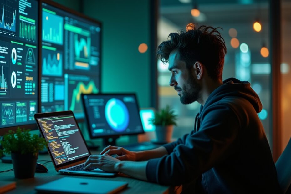 A modern, tech-savvy scene with a laptop displaying ChatGPT, embodying the integration of AI in job applications.